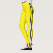 黒いかり航海の白ストライプ色 レギンス (左)