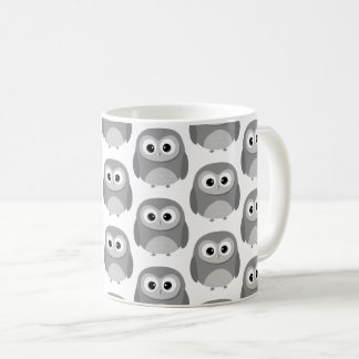黒いかわいいフクロウ コーヒーマグカップ