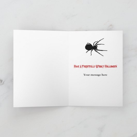 黒いくもの写真の挨拶状 カード (内部)