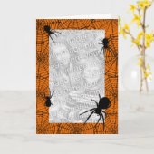 黒いくもの写真の挨拶状 カード (黄色い花)