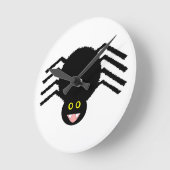 黒いくもの柱時計 ラウンド壁時計 (傾斜)