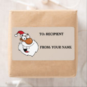 黒いけなサンタクロース印刷ラベル ラベル (インサイチュ)