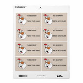 黒いけなサンタクロース印刷ラベル ラベル (フルシート)