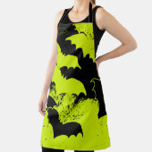 黒いこうもりが黄色のフライト エプロン (インサイチュ)