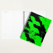 黒いこうもりを緑色に点灯 プランナー手帳 (ディスプレー)