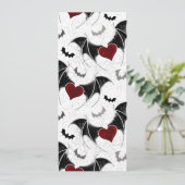 黒いこうもり翼を持つハロウィーンハート アドバイスカード (スタンド正面)