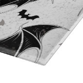 黒いこうもり翼を持つハロウィーンハート カッティングボード (角)