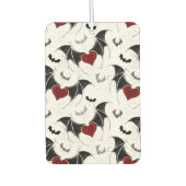 黒いこうもり翼を持つハロウィーンハート カーエアーフレッシュナー (正面)