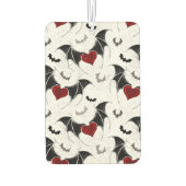 黒いこうもり翼を持つハロウィーンハート カーエアーフレッシュナー (裏面)