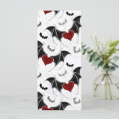 黒いこうもり翼を持つハロウィーンハート カード (スタンド正面)