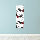 黒いこうもり翼を持つハロウィーンハート キャンバスプリント (インサイチュ (ウッドフロア))