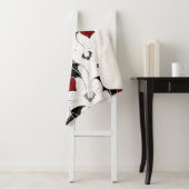 黒いこうもり翼を持つハロウィーンハート シェルパブランケット (インサイチュ)