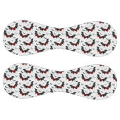 黒いこうもり翼を持つハロウィーンハート ソフトボール (パネル)