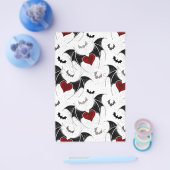 黒いこうもり翼を持つハロウィーンハート チラシ (シングル)