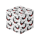黒いこうもり翼を持つハロウィーンハート フォトキューブ (正面アングル)