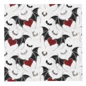 黒いこうもり翼を持つハロウィーンハート フォトキューブ (正面)