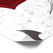 黒いこうもり翼を持つハロウィーンハート フォトプリント            (角)