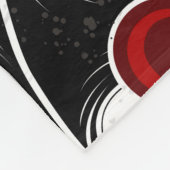 黒いこうもり翼を持つハロウィーンハート フリースブランケット (角)