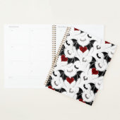 黒いこうもり翼を持つハロウィーンハート プランナー手帳 (ディスプレー)