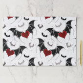 黒いこうもり翼を持つハロウィーンハート ペーパーパッド (インサイチュ)