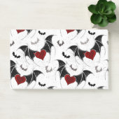 黒いこうもり翼を持つハロウィーンハート ポストイット (オフィス)