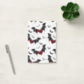 黒いこうもり翼を持つハロウィーンハート ポストイット (オフィス)