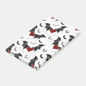 黒いこうもり翼を持つハロウィーンハート ポストイット (アングル)