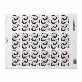 黒いこうもり翼を持つハロウィーンハート ラベル (フルシート)