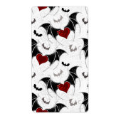 黒いこうもり翼を持つハロウィーンハート ラベル (正面)