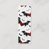 黒いこうもり翼を持つハロウィーンハート ロイヤリティカード (正面)