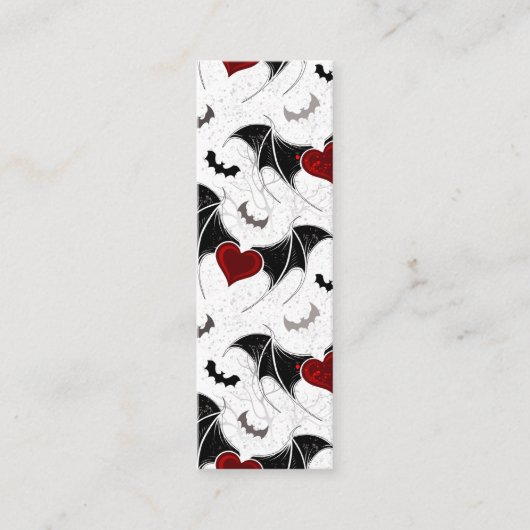 黒いこうもり翼を持つハロウィーンハート ロイヤリティカード (正面)