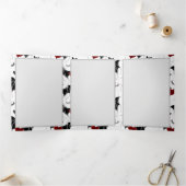 黒いこうもり翼を持つハロウィーンハート 三つ折りプログラム (内部)