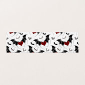 黒いこうもり翼を持つハロウィーンハート 名刺 (外部フラット)