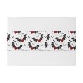 黒いこうもり翼を持つハロウィーンハート 招待状ベリーバンド (裏面例)