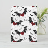 黒いこうもり翼を持つハロウィーンハート 招待状 (スタンド正面)