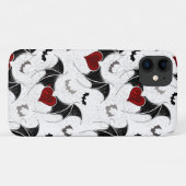 黒いこうもり翼を持つハロウィーンハート Case-Mate iPhoneケース (裏面(横))