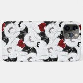 黒いこうもり翼を持つハロウィーンハート Case-Mate iPhoneケース (裏面(横))