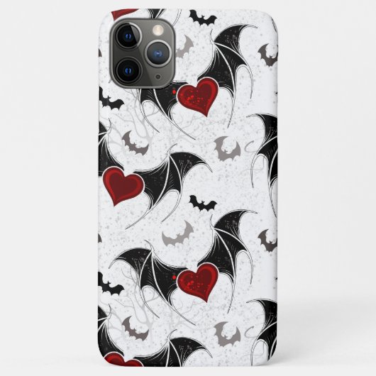 黒いこうもり翼を持つハロウィーンハート Case-Mate iPhoneケース (裏面)