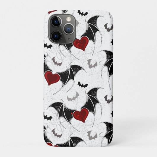 黒いこうもり翼を持つハロウィーンハート Case-Mate iPhoneケース (裏)