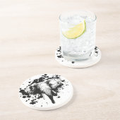 黒いしぶきの一突きの象あなたの背景 コースター (側面)