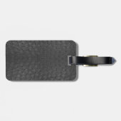 黒いだちょうの皮の一見のカスタムな荷物Tage ラゲッジタグ (裏面横)