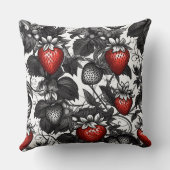 黒いちご、白いちご、赤いちご クッション (裏面)