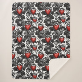 黒いちご、白いちご、赤いちご シェルパブランケット