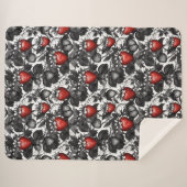 黒いちご、白いちご、赤いちご シェルパブランケット (正面(横))