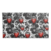 黒いちご、白いちご、赤いちご 枕カバー (裏面-右)