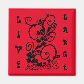 黒いつる植物 マグネット (正面)