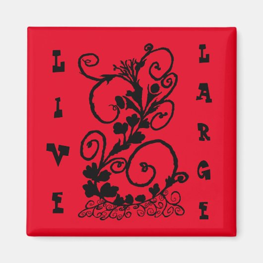 黒いつる植物 マグネット (正面)