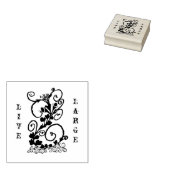 黒いつる植物 ラバースタンプ (押印)