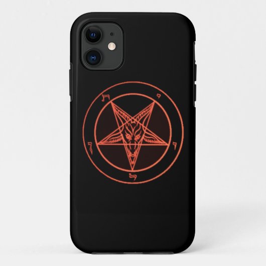 黒いですかオレンジBaphometの電話箱 Case-Mate iPhoneケース (裏面)