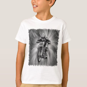 黒いですか白によって発破を掛ける土のバイク Tシャツ